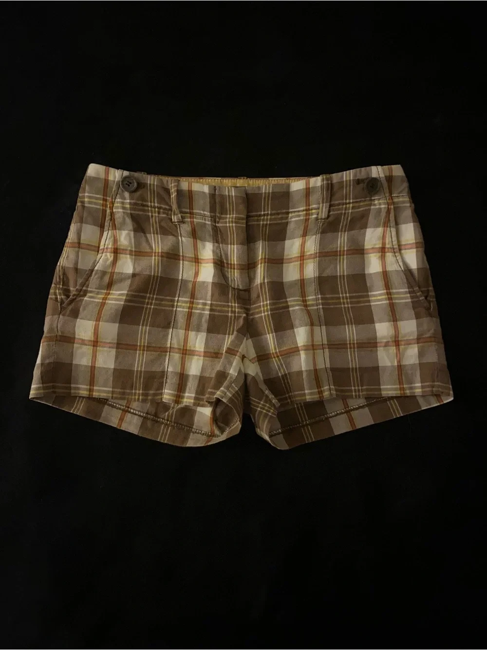 J.Crew Plaid Brown Women's Cotton Shorts
